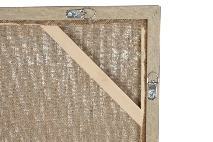 DKD Home Decor Cuadro Moderno 3D Yute y PS Beige