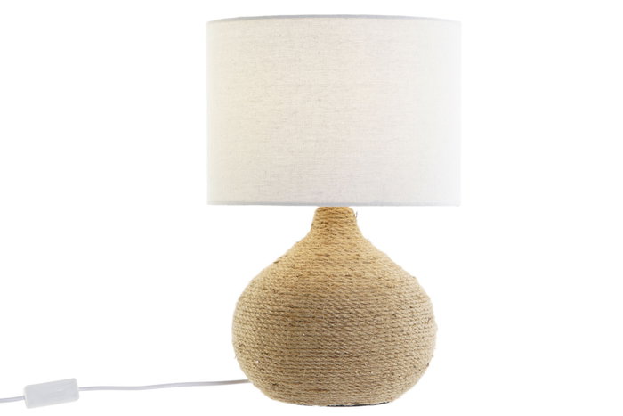 DKD Home Decor Lámpara de Sobremesa Cuerda y Gres Marrón DKD Home Decor Lámpara de Sobremesa Cuerda y Gres Marrón
