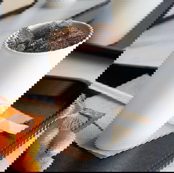 Algon Set 12 Vasos Blanco Cartón 330 cc (24 Unidades)