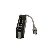 Synergy21 S215232 Cable Verteiler TK ISDN 5 fach, con Resistencia, Negro y Gris, Longitud 0.15 m, 150 mm