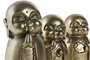 DKD Home Decor Figura Resina Monje Dorado Surtido de 6 Piezas