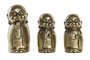 DKD Home Decor Figura Resina Monje Dorado Surtido de 6 Piezas