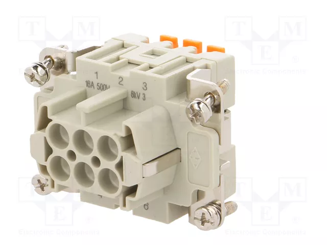 ILME CSHF 06 Conector HDC Plantilla de Contacto Hembra de 6 Pines