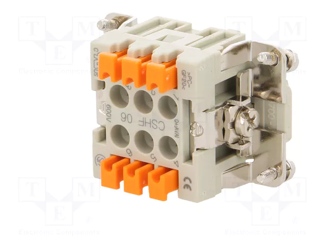 ILME CSHF 06 Conector HDC Plantilla de Contacto Hembra de 6 Pines