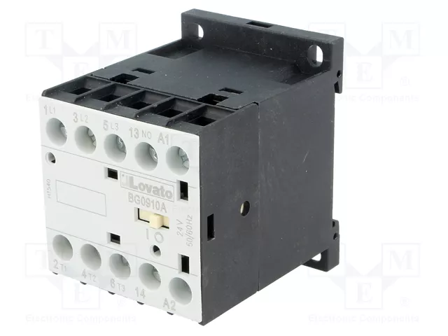 LOVATO ELECTRIC Contactor BG 3-polar 9A 24VAC