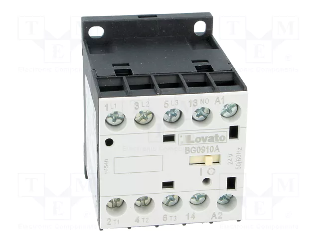 LOVATO ELECTRIC Contactor BG 3-polar 9A 24VAC