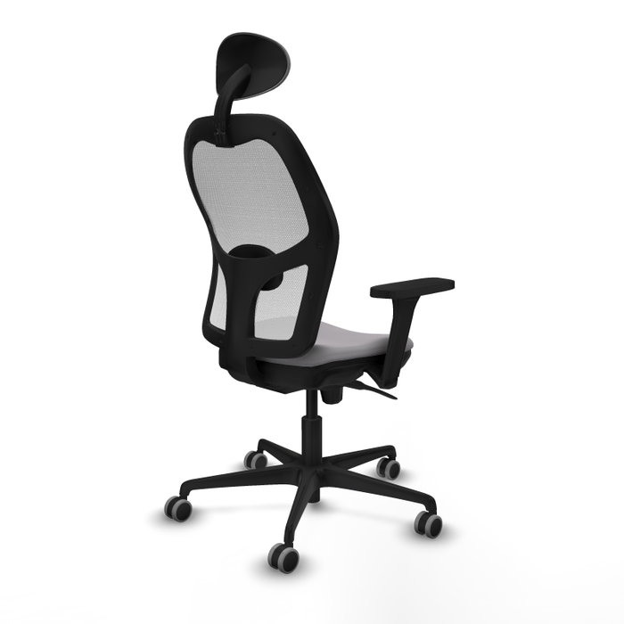 PIQUERAS Y CRESPO Silla de oficina Jorquera con mecanismo Sincro, Gris y Blanco
