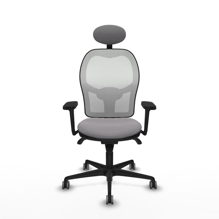 PIQUERAS Y CRESPO Silla de oficina Jorquera con mecanismo Sincro, Gris y Blanco