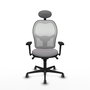 PIQUERAS Y CRESPO Silla de oficina Jorquera con mecanismo Sincro, Gris y Blanco