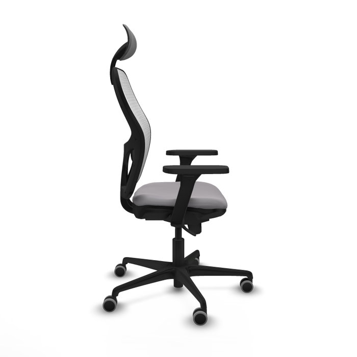 PIQUERAS Y CRESPO Silla de oficina Jorquera con mecanismo Sincro, Gris y Blanco