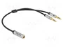 DeLOCK Adaptador de auriculares 1 x 3,5 mm 4 Pin a 2 x 3,5 mm 3 Pin (CTIA)