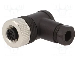 LAPP Conector M12 hembra de 5 pines, angular, IP67