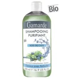 GAMARDE Champú Purificante Enebro para Caspa 500ml Bio - Cabello Suave y con Volumen - Ingredientes 99% Naturales