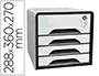 Cep smoove secure Fichero Cajones de Sobremesa con Cerradura 4 Cajones Blanco/Negro 288x360x270 mm Cep smoove secure Fichero Cajones de Sobremesa con Cerradura 4 Cajones Blanco/Negro 288x360x270 mm