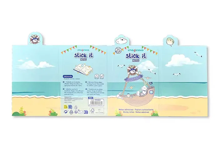 Imaginovo Notas Adhesivas Stick It! Notebook Pirata Tamaños Surtidos 20 Notas Adhesivas