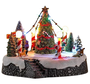 DKD Home Decor Ciudad LED Resina 22x22x18,5 con Movimiento Musical