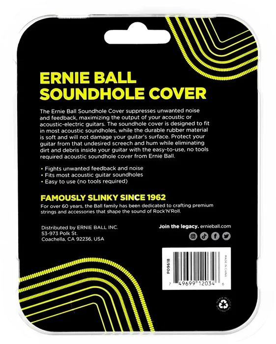 Ernie Ball Tapa Anti-Feedback para Guitarra Electroacústica Ernie Ball Tapa Anti-Feedback para Guitarra Electroacústica