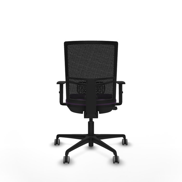 PIQUERAS Y CRESPO Silla de oficina Yunquera con mecanismo Sincro/Traslack, Morado y Negro