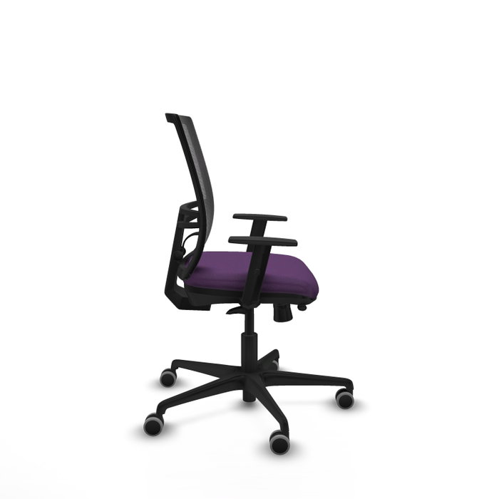 PIQUERAS Y CRESPO Silla de oficina Yunquera con mecanismo Sincro/Traslack, Morado y Negro