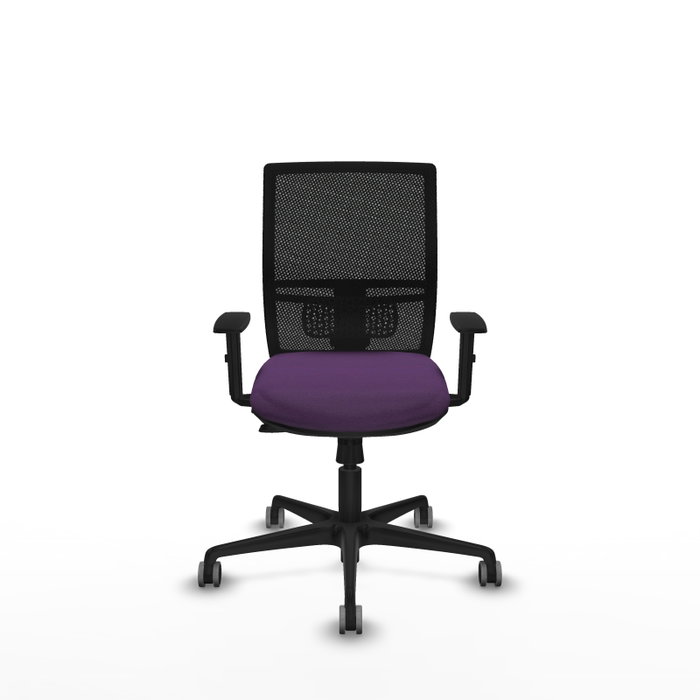 PIQUERAS Y CRESPO Silla de oficina Yunquera con mecanismo Sincro/Traslack, Morado y Negro