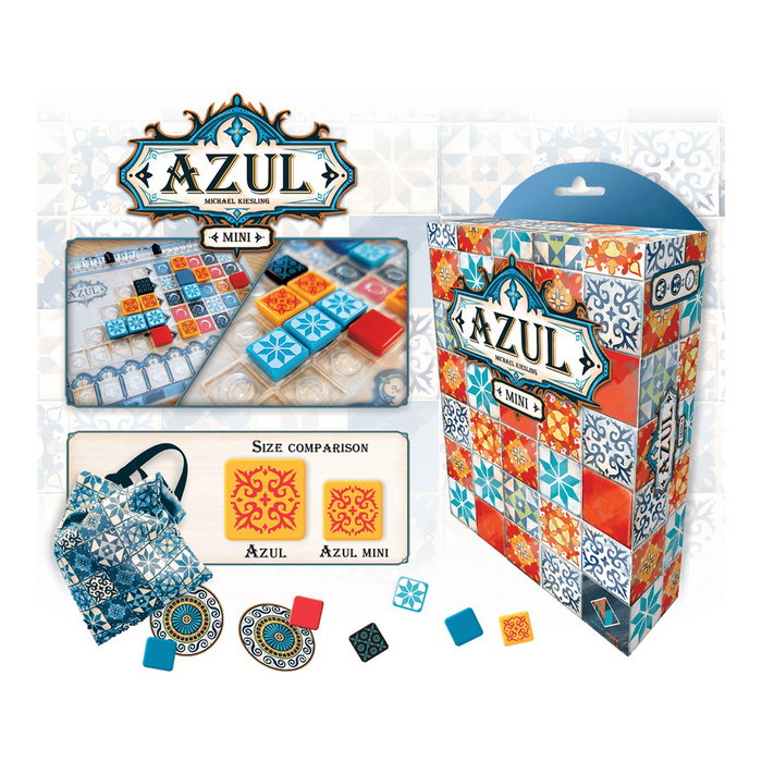 Plan B Games Azul Mini - Juego de Mesa Estratégico y Portátil para 2 a 4 Jugadores (Edición en Español, NMG6001MES)