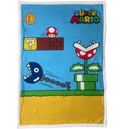 Mario Bros Manta Sherpa Vintage 100 x 150 cm