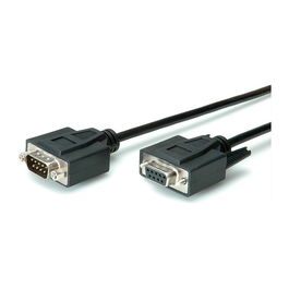 VALUE 11.99.6210 Cable RS232 DB9 Macho a Macho 1m Negro