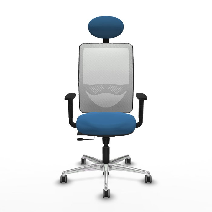 PIQUERAS Y CRESPO Silla de oficina Zulema con mecanismo Sincro/Traslack, Azul claro y Blanco PIQUERAS Y CRESPO Silla de oficina Zulema con mecanismo Sincro/Traslack, Azul claro y Blanco