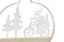 DKD Home Decor Decoracion Colgante Navidad Blanco Natural Metal Madera (6 Unidades) 2 x 15 x 14.5 cm
