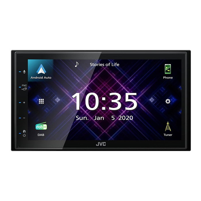 JVC KW-M565DBT Radio Coche Pantalla Táctil 2 DIN 6.8" Negro Apple CarPlay Bluetooth USB DAB+ 200W