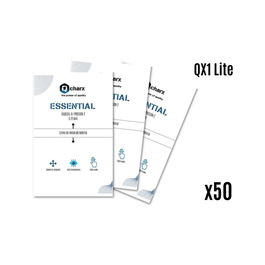 Qcharx International Láminas de Protección Frontales Hidrogel Essential HD para QX1 Lite, Pack de 50 Unidades