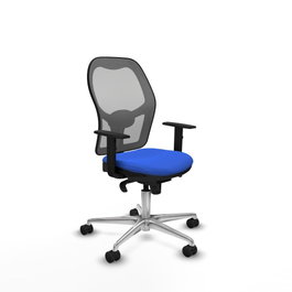 PIQUERAS Y CRESPO Silla de oficina Jorquera con mecanismo Sincro, Azul y Gris