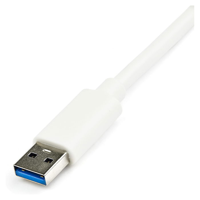 StarTech Adaptador de Red USB 3.0 a Gigabit Ethernet RJ45 de 1 Puerto con Puerto USB Extra - NIC Externa Plug and Play, Blanco