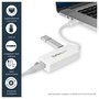 StarTech Adaptador de Red USB 3.0 a Gigabit Ethernet RJ45 de 1 Puerto con Puerto USB Extra - NIC Externa Plug and Play, Blanco