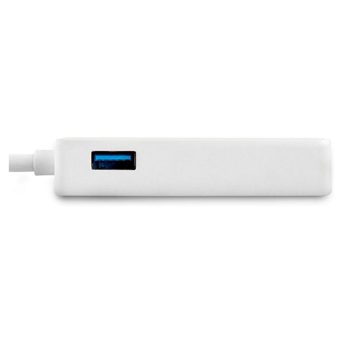 StarTech Adaptador de Red USB 3.0 a Gigabit Ethernet RJ45 de 1 Puerto con Puerto USB Extra - NIC Externa Plug and Play, Blanco