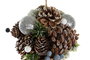 DKD Home Decor Bola de Decoración Piñas y Frutos Nevada