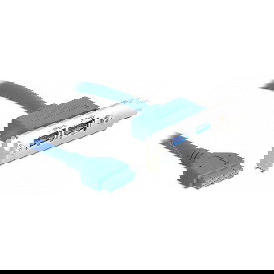 DeLOCK Cable USB 3.0 19-pin a 2x USB-A, 0.4 m, USB 3.2 Gen 1, Macho a Hembra DeLOCK Cable USB 3.0 19-pin a 2x USB-A, 0.4 m, USB 3.2 Gen 1, Macho a Hembra