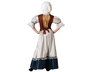 Disfraz de Mesonera Medieval Blanco para Niña 10-12 Años - Vestido Largo con Delantal de Poliéster