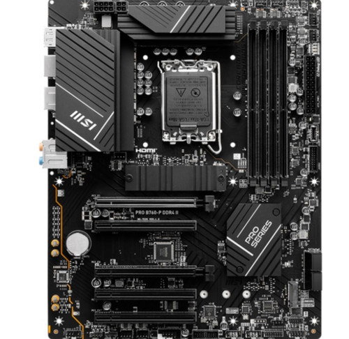 MSI 911-7E29-002 Placa Base PRO B760-P II Intel B760 Socket 1700 DDR5 ATX 4x DDR5 256GB HDMI DP SATA M.2 USB 3.2 USB-C 2.5GB