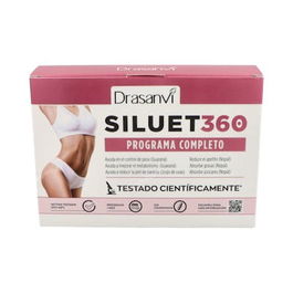 DRASANVI Siluet 360 Programa Completo 120Comp. Control de Peso con Té Verde, Guaraná, Zinc y Cromo