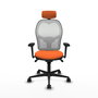PIQUERAS Y CRESPO Silla de oficina Jorquera Naranja y Blanco