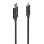 Aisens Cable USB 3.2 Gen 2 de 15m USB-A a USB-C Negro