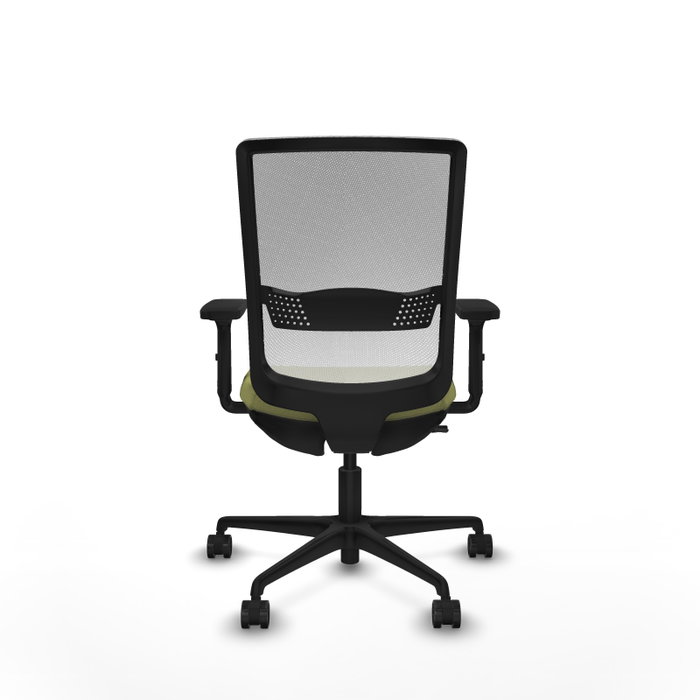 Silla de oficina Haches con mecanismo Sincro/Traslack tapizada con Tela color Verde oliva y malla color Blanco. Equipada con lumbar 1D, Brazos 2D y Ruedas 65mm nailon Silla de oficina Haches con mecanismo Sincro/Traslack tapizada con Tela color Verde oliva y malla color Blanco. Equipada con lumbar 1D, Brazos 2D y Ruedas 65mm nailon