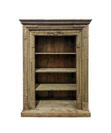 DKD Home Decor - Estantería Unique Antique Teca Natural, 180 cm de Alto x 120 cm de Ancho x 50 cm de Largo