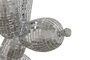 DKD Home Decor Figura de Perrito Globo en Resina y Espejo Plateado