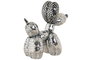 DKD Home Decor Figura de Perrito Globo en Resina y Espejo Plateado