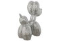 DKD Home Decor Figura de Perrito Globo en Resina y Espejo Plateado