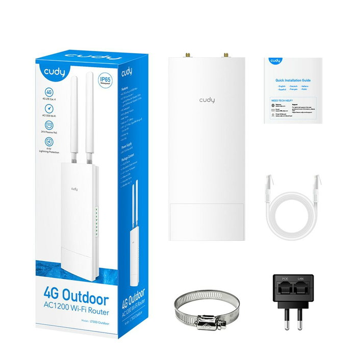 Cudy LT500 Router 4G LTE AC1200 Wi-Fi de Doble Banda Blanco Cudy LT500 Router 4G LTE AC1200 Wi-Fi de Doble Banda Blanco