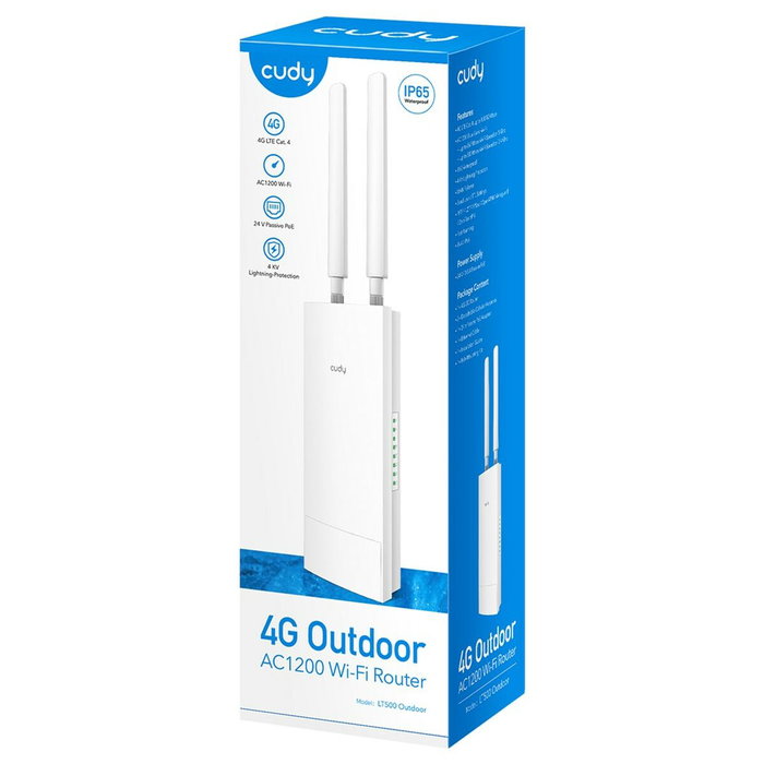Cudy LT500 Router 4G LTE AC1200 Wi-Fi de Doble Banda Blanco Cudy LT500 Router 4G LTE AC1200 Wi-Fi de Doble Banda Blanco