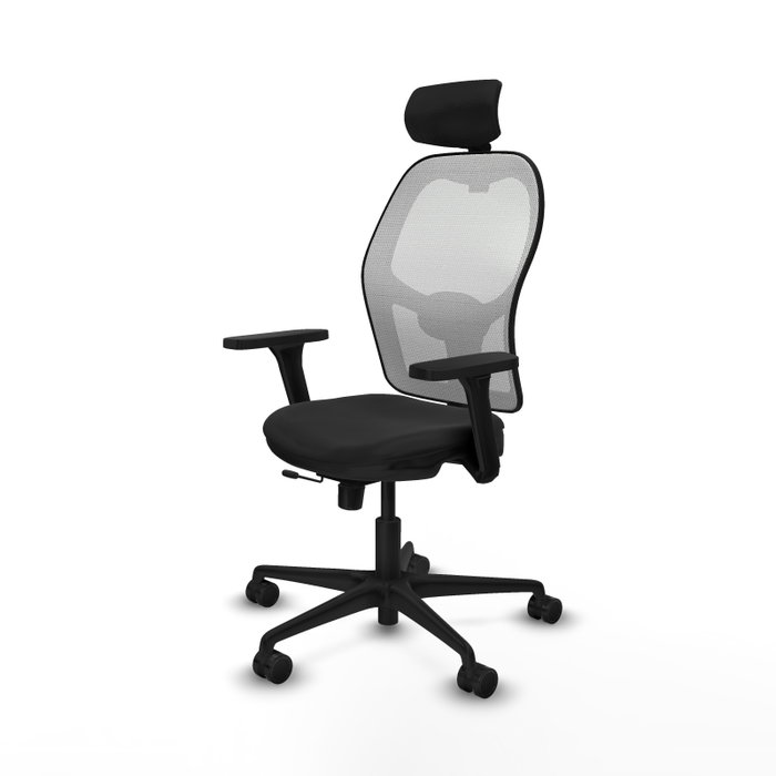 PIQUERAS Y CRESPO Silla de oficina Jorquera con mecanismo Sincro/Traslack, Negro y Blanco PIQUERAS Y CRESPO Silla de oficina Jorquera con mecanismo Sincro/Traslack, Negro y Blanco
